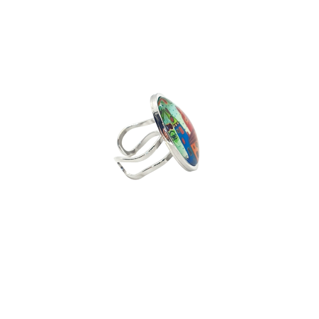 ring steel silver small town 1